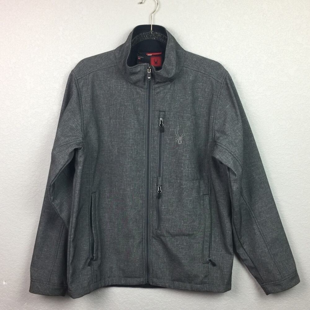 SPYDER Men’s Gray Zip Up Medium Weight Jacket Sz M